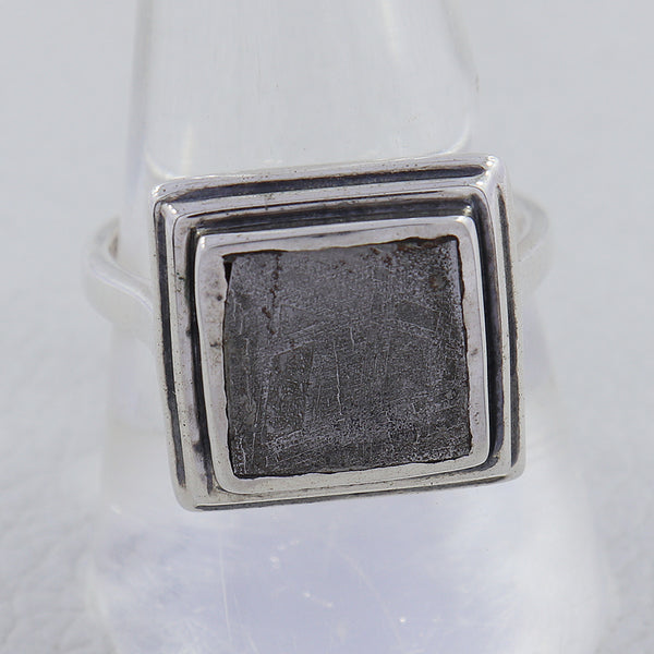 Muonionalusta Meteorite Silver Men's Ring