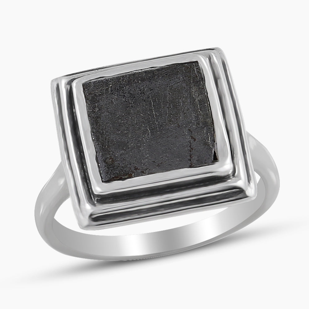 Muonionalusta Meteorite Silver Men's Rings