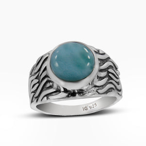 Natural Rainbow Moonstone Silver Rings