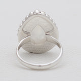 Rainbow Moonstone Silver Rings