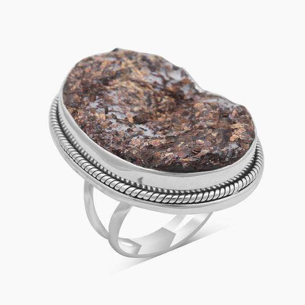 Large Astrophyllite Silver Designer Rings