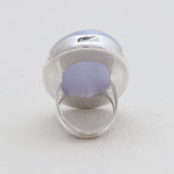 Blue Lace Agate Silver Rings