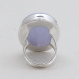 Blue Lace Agate Silver Rings