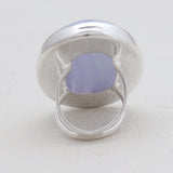 Blue Lace Agate Silver Rings