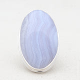 Blue Lace Agate Silver Rings