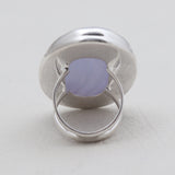 Blue Lace Agate Silver Rings