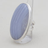 Blue Lace Agate Silver Rings