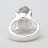 Raw Herkimer Quartz Silver Rings