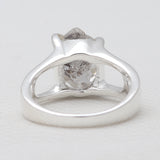 Raw Herkimer Quartz Silver Rings