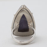 Purple Charoite Silver Rings