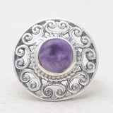 Tourmaline Silver Rings