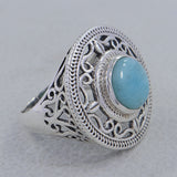 Natural Mexican Turquoise Silver Ring