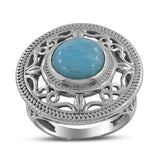 Natural Mexican Turquoise Silver Ring