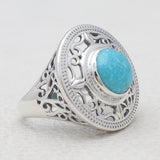 Larimar Silver Rings