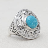 Larimar Silver Rings
