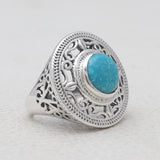 Larimar Silver Rings