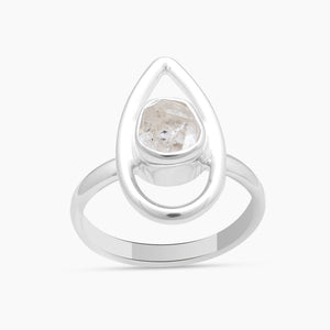 925 Sterling Silver Herkimer Quartz Rings