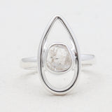 925 Sterling Silver Herkimer Quartz Rings