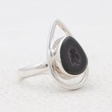 Coconut Geode Silver Rings