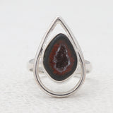 Coconut Geode Silver Rings