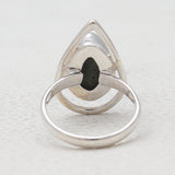 Coconut Geode Silver Rings