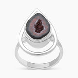 Coconut Geode Silver Rings