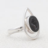 Coconut Geode Silver Rings