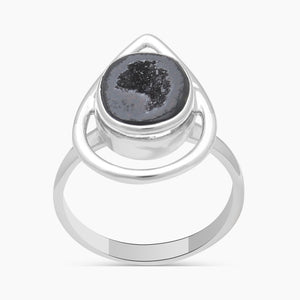 Coconut Geode Silver Rings
