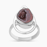 Coconut Geode Silver Rings