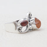 925 Sterling Silver Fanta Garnet Rings