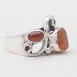 925 Sterling Silver Fanta Garnet Rings