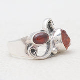925 Sterling Silver Fanta Garnet Rings