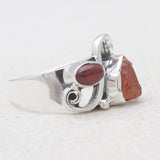 925 Sterling Silver Fanta Garnet Rings