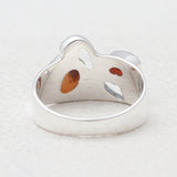 925 Sterling Silver Fanta Garnet Rings