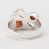 925 Sterling Silver Fanta Garnet Rings