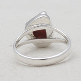 925 Sterling Silver Raw Garnet Rings