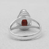 925 Sterling Silver Raw Garnet Rings