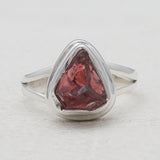 925 Sterling Silver Raw Garnet Rings