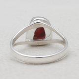 925 Sterling Silver Raw Garnet Rings