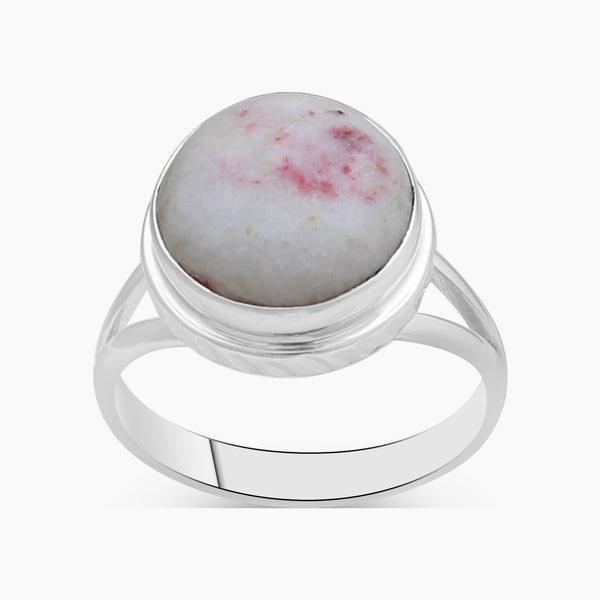 Pink Thulite Gemstone Silver Rings