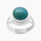 Natural Chrysocolla Silver Rings