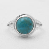 Natural Chrysocolla Silver Rings