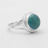 Natural Chrysocolla Silver Rings