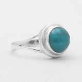 Natural Chrysocolla Silver Rings