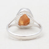 Raw Fanta Garnet Silver Rings