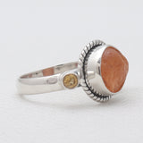 925 Sterling Silver Fanta Garnet Rings