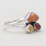 925 Sterling Silver Fanta Garnet Rings