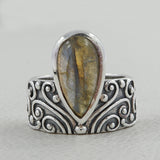 Dendritic Opal Silver Rings