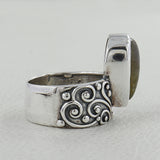 Dendritic Opal Silver Rings