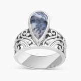 Dendritic Opal Silver Rings